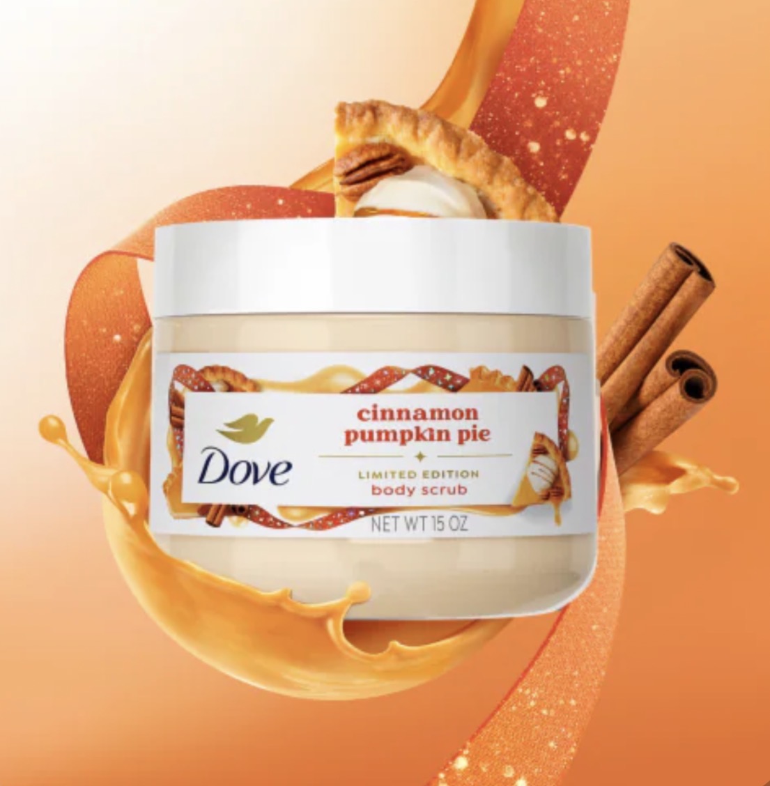 Dove Beauty Limited Edition Fall Holiday Treat Body Scrub – Cinnamon Pumpkin Pie, 15oz